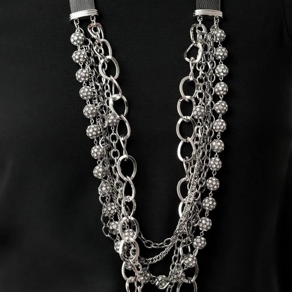 Elegant Silver Multi-Layer Necklace